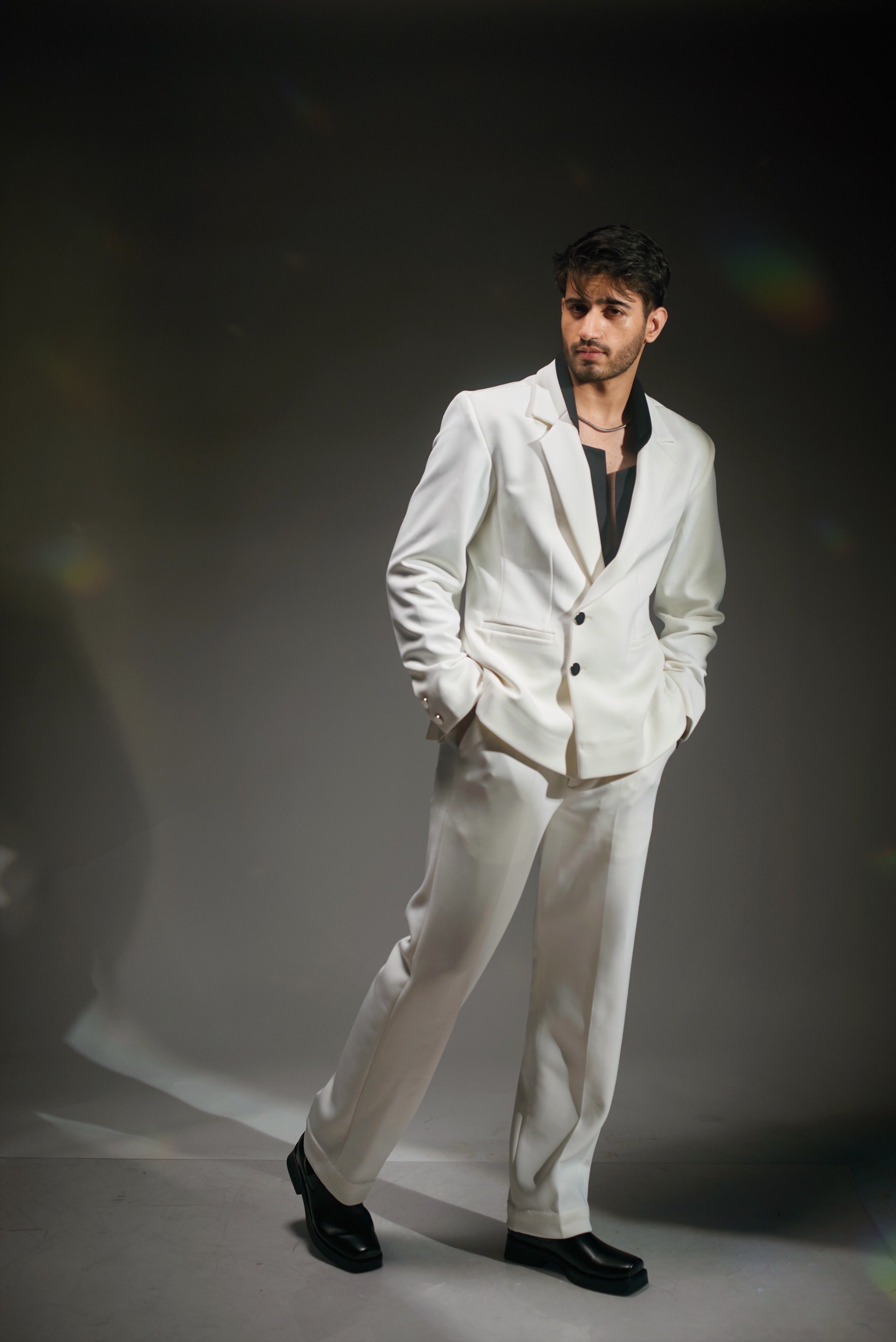 White Blazer Set
