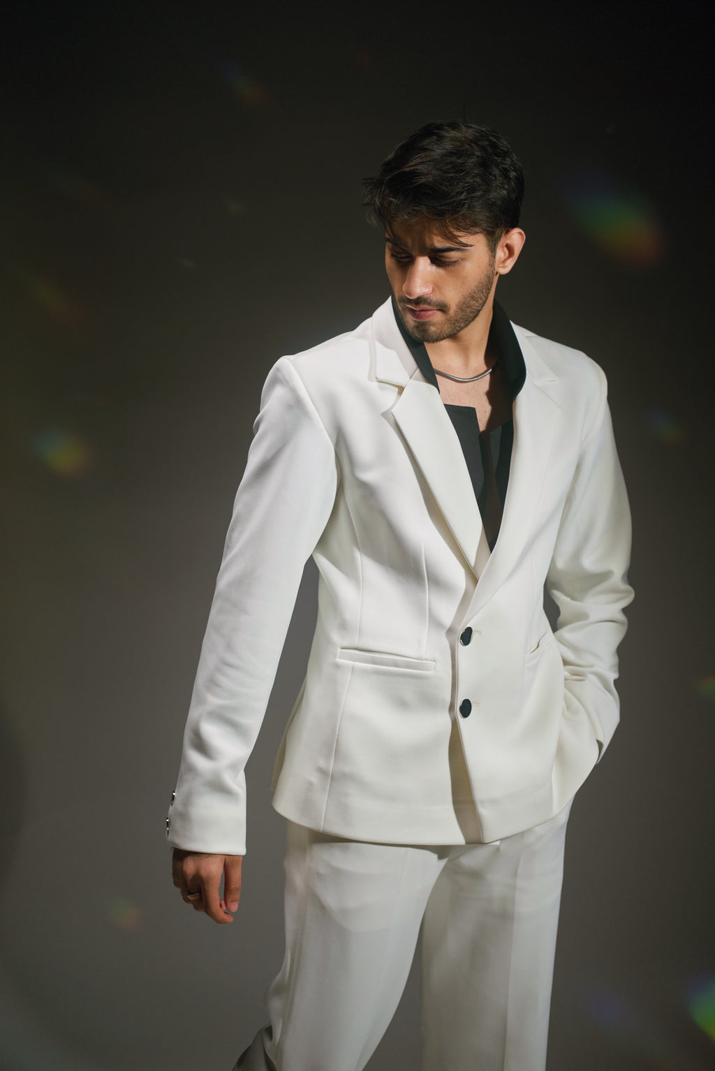 White Blazer Set