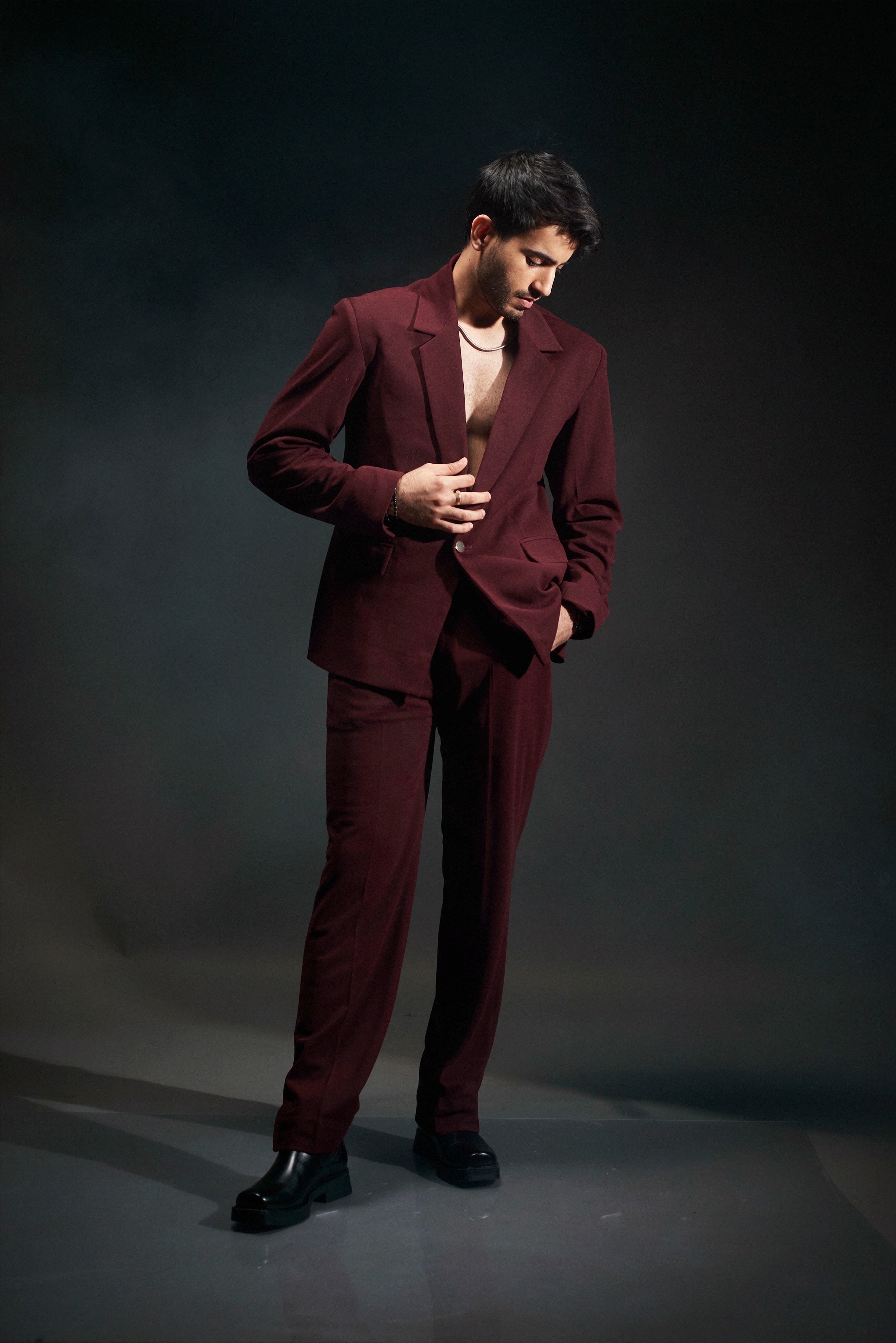 Wine Blazer Set