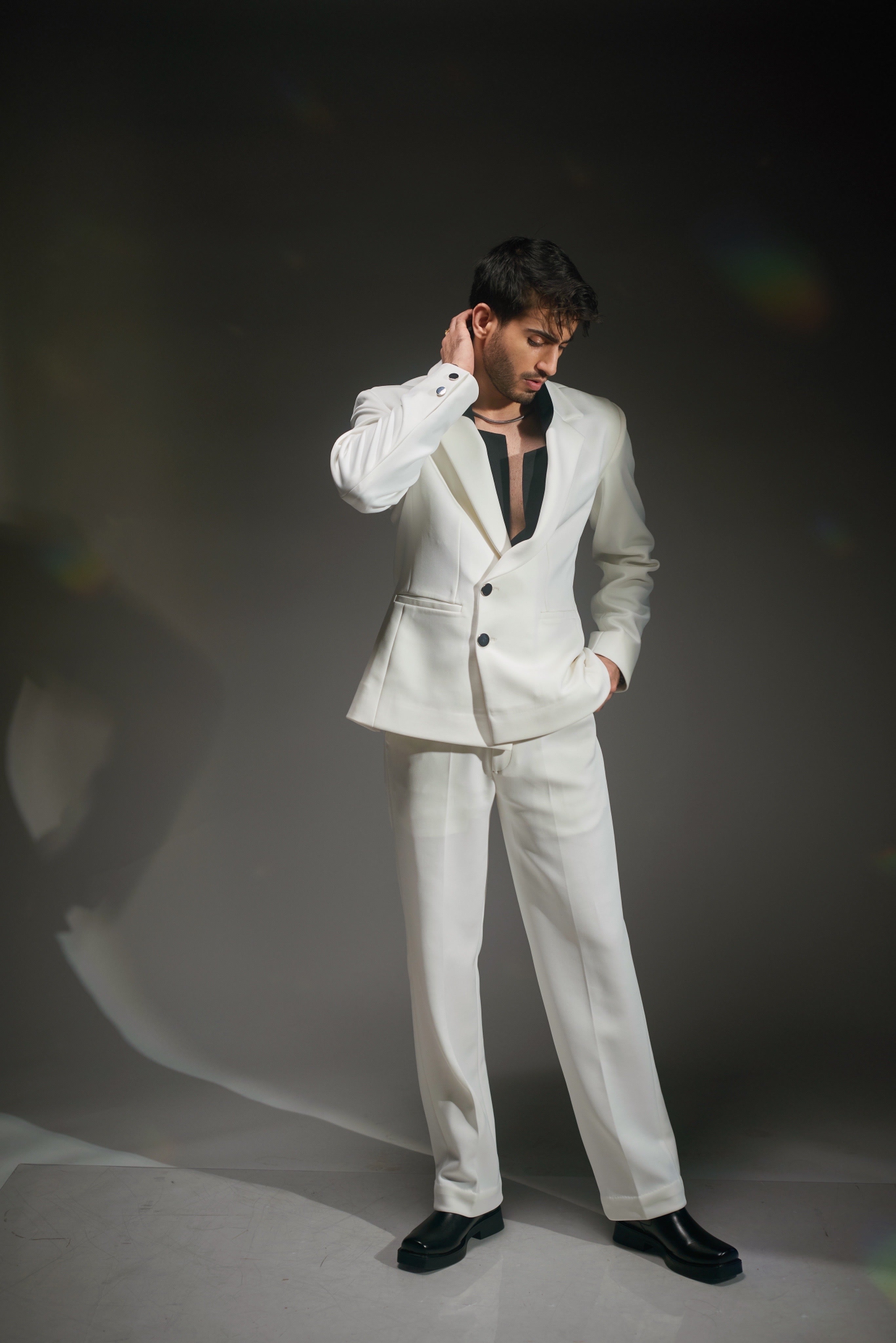 White Blazer Set